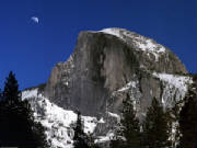 Moonriseover Half Dome Yosemite California